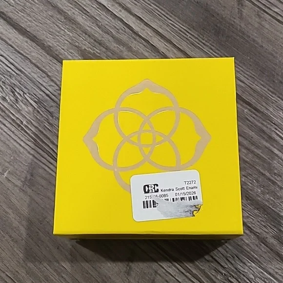 Kendra Scott Enamel Football Pendant Necklace  14K Gold Over Brass 19" - Picture 6 of 6